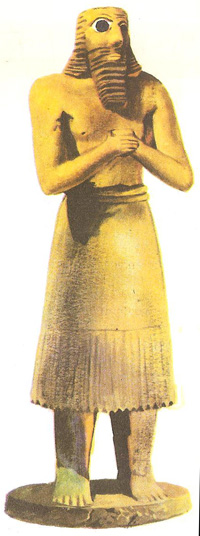 Statue of a Sumerian god called Abu