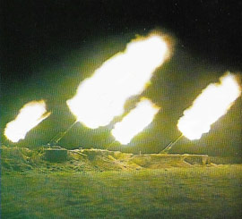 heavy guns firing