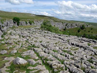 limestone pavement above Malham Cove, Yorkshire