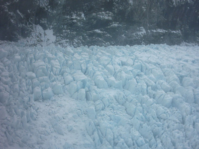 seracs on Franz Josef Glacier