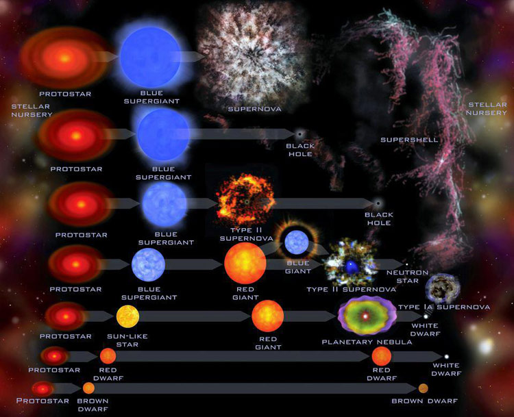 Types Of Stars Chart