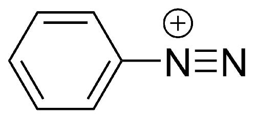 Benzenediazonium cation.