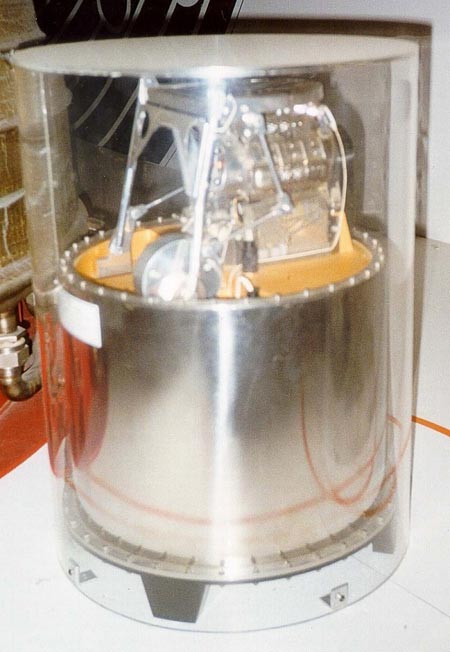 Cesium ion thruster.