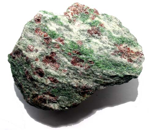 A sample of eclogite from Almenning, Norway.