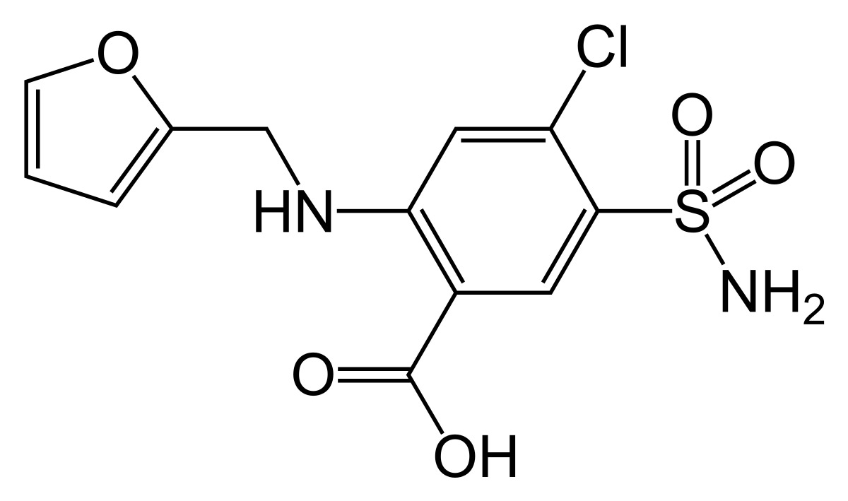 Frusemide (furosemide) molecule