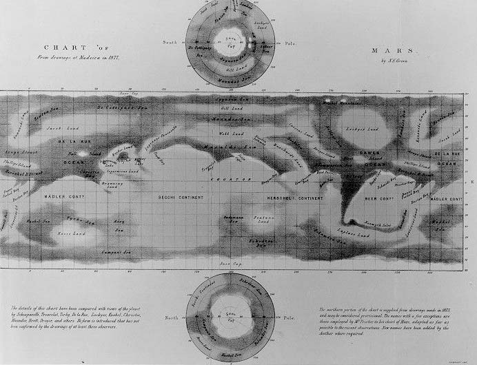 Nathaniel Green's Mars map.