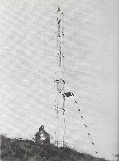 The VfR experimenters designed an improved cooling system, aluminum cooled by water , for the Repulsor series / Repulsor 2,shown here on the test stand at Raketenflugplatz, was fired to 2,000 feet on 23 May 1931.