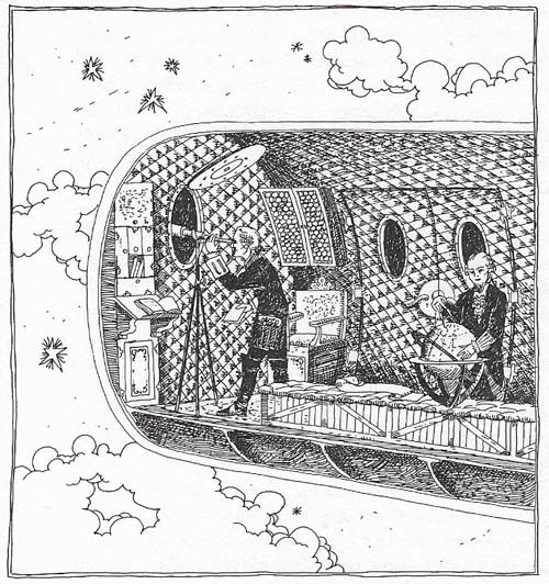 In Voyage to the Moon, published in 1827, author George Tucker made an attempt at science fiction. Tucker's spaceship, loaded with scientific equipment, rose to he Moon by virtue</p> an antigravity material called Lunarium.