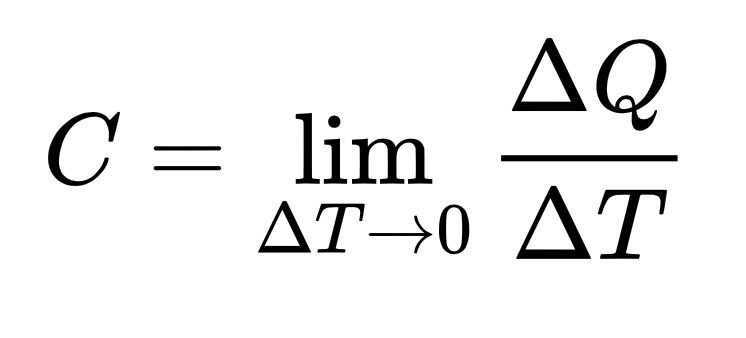 Heat capacity formula.