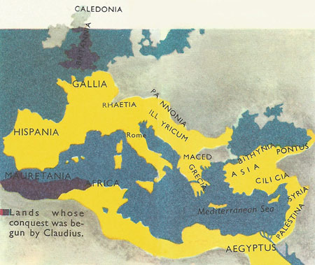 Lands whose conquest was begun by Claudius