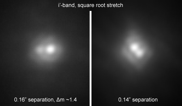 Krüger 60 imaged in the near-infrared and in z'-band by the Robo AO telescope