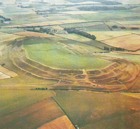 Maiden Castle aerial photo