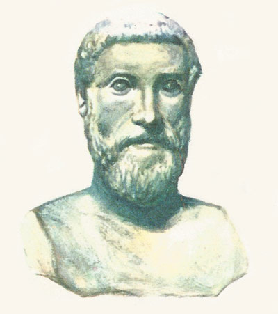 Pythagoras, marble bust