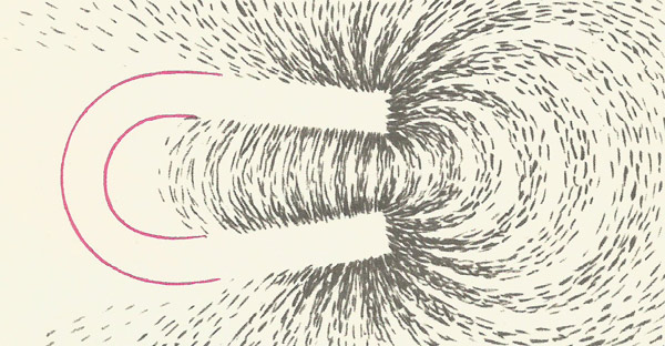 magnetic field of a horseshoe magnet