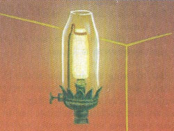 The efficiency of gas lighting was greatly improved by the invention of the gas mantle in the 1880s