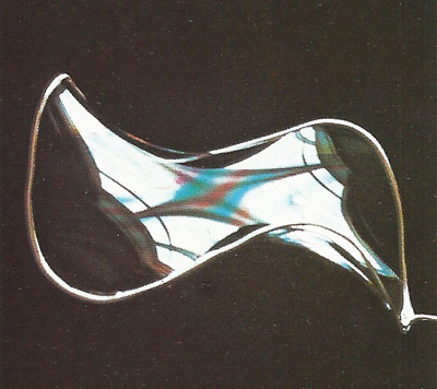 minimum-area surface formed by a soap film