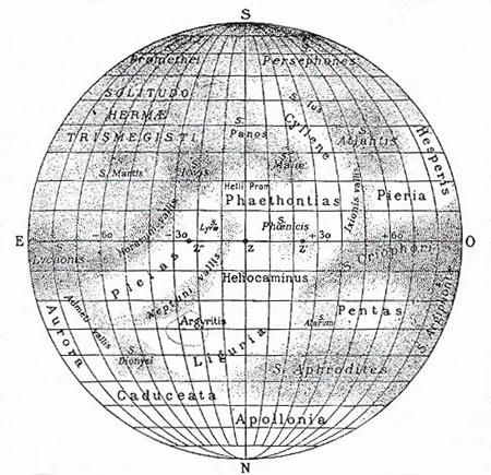 Antoniadi's map of Mercury