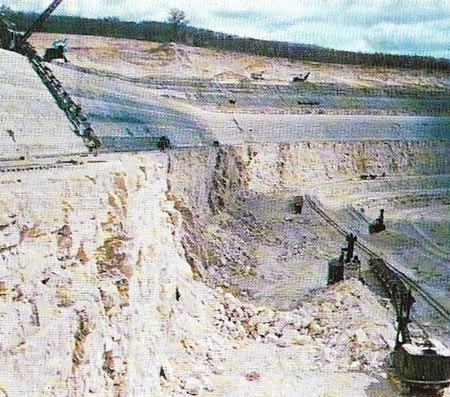 Gypsum copen-pit mine