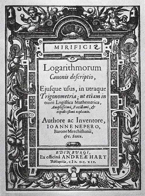 Mirificia Logarithmorum Canonis Descriptio