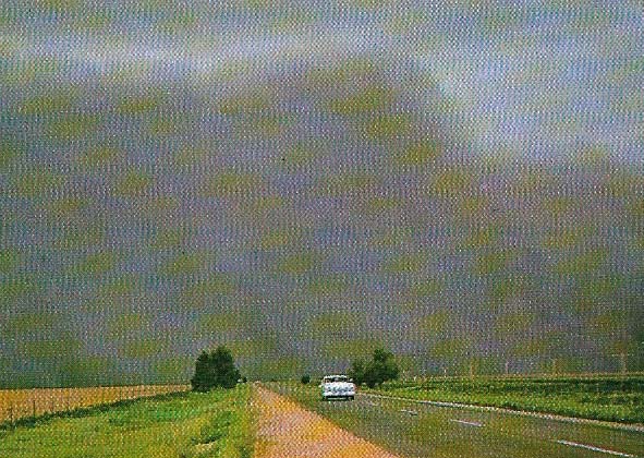 The power of the wind to erode and transport is well seen in this photograph of an approaching use storm in the Midwest of the United States.