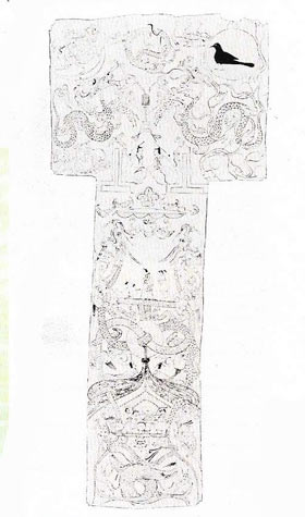 A painted banner from a tomb of the early Han dynasty depicts both upper and lower world mythology.