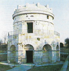 >The Mausoleum of Theodoric is the tomb of the first king of Ostrogothic Italy.