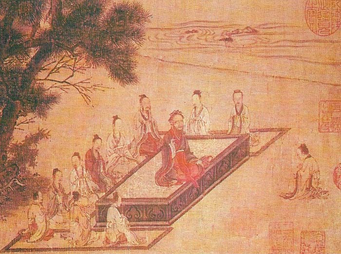 This painting on silk from the Ming dynasty shows Confucius as the ideal teacher.