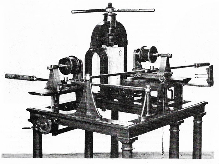 Machinery used for making pulley-blocks at the RoyalDockyard, Portsmouth