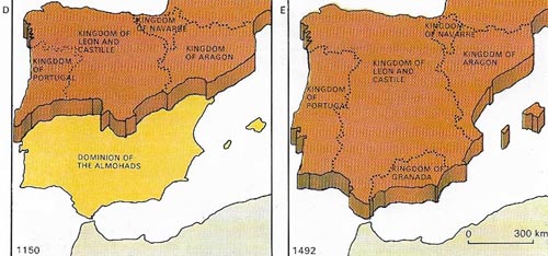 Boundaries between Christian and Muslim Spain