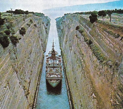 Corinth ship canal