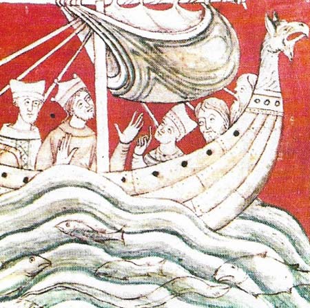 Henry II crossed to England from France in 1153, as this contemporary miniature shows.