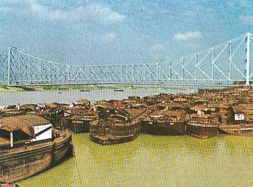 The Howrah Bridge at Kolkata is a cantilever bridge with a span of 453 m (1,500 ft).