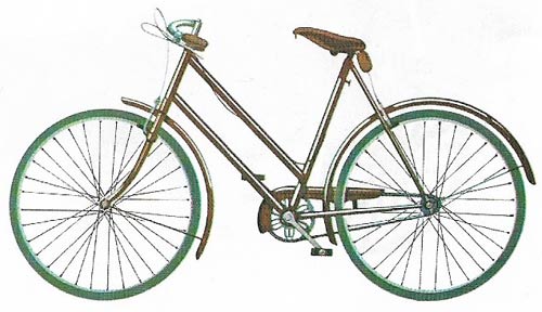 The Swift ladies' bicycle of 1926 had no cross-bar on the frame, making it easier for a woman wearing a skirt to get on and off.