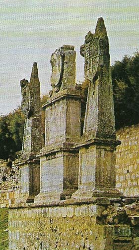 El Cid was born at Vivar, Burgos, where these monuments mark the site of his ancestral home.