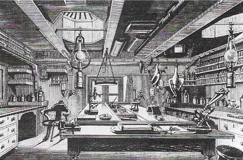 The natural history laboratory aboard HMS Challenger