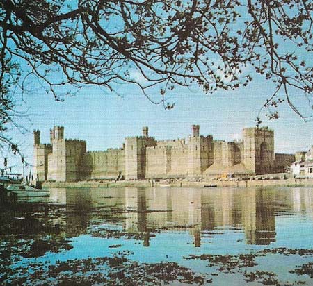 Caernarfon Castle was one of the massive castles built by Edward I after he conquered Wales.