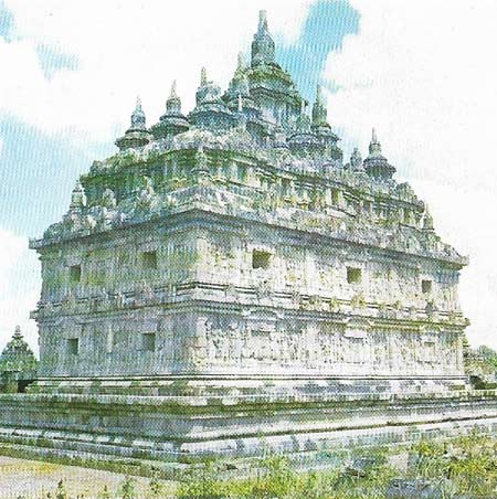 Chandi Plaosan in Central Java is the large Buddhist complex built in about mid-9th century.