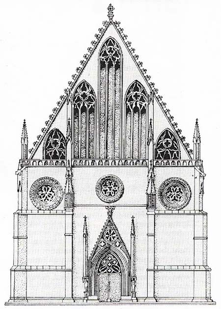 At Schwabisch Gmund in Germany, the Church of the Holy Cross was built as a hall-church by Heinrich Parler.