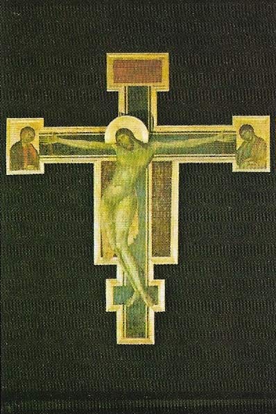 The realism of Camabue's Sta Croce painted crucifix provided a challenge for contemporary painters.