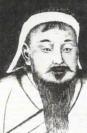 Genghis Khan, portrayed here by a Chinese artist, was a politician as well as a warrior. He skilfully used patronage and alliances to further his aims.