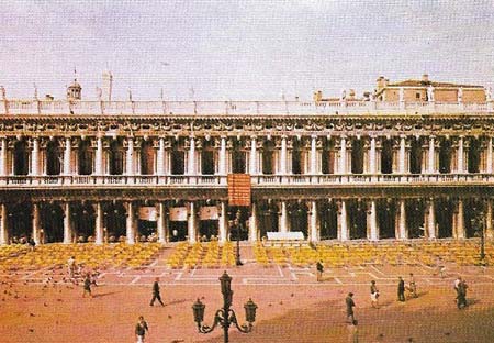 Jaco Sansovino's Library of S. Marco, Venice, was begun in 1536.