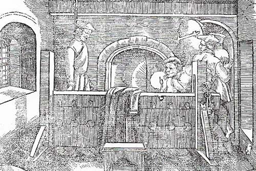 This picture shows the prison chamber in which Richard Hunne, a rich merchant accused of holding unofficial religious services, was found dead in 1514.