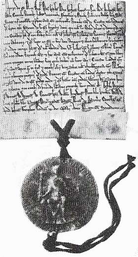 John granted a charter of incorporation to London, England's largest town, in 1215.