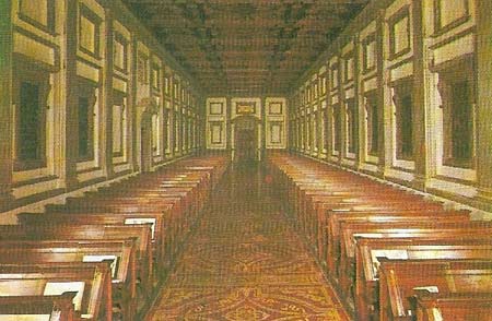 The rich library of Lorenzo the Magnificent became a public library in 1571. Housed in a building by Michelangelo.