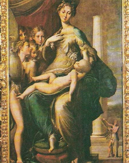 Parmigianino’s 'Madonna with the Long Neck' (1534–1536) was painted for Elena Baiardi, for a church in Parma.