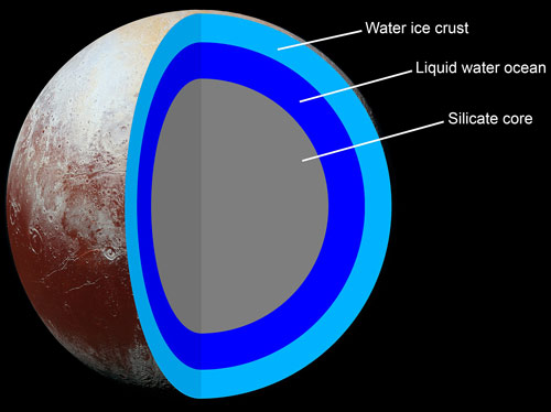 Model of the internal structure of Pluto