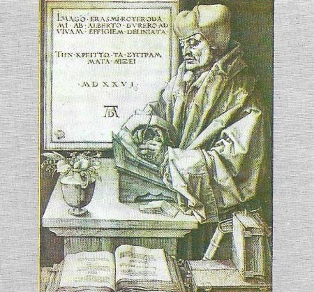 Albrecht Durer's engraving 'Portrait of Erasmus' was done on 1526. Desiderius Erasmus (1466-1536) was the most important figure in north European Renaissance humanism.
