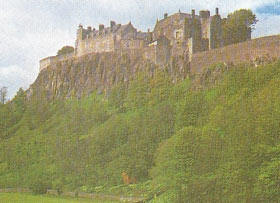 The formidable fortress at Stirling has played a major role in Scottish history, probably built in the 12th century.
