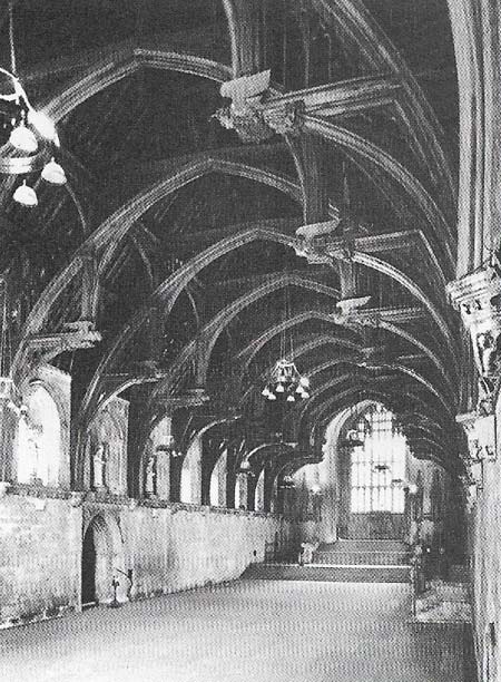 Westminster Hall, an 11th-century building, was reconstructed between 1394 and 1402.