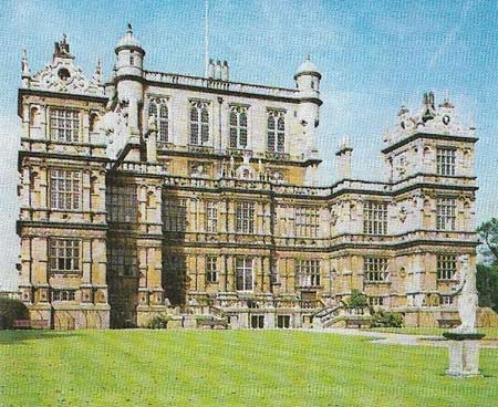 Wollaton Hall, Nottingham, built in 1580, was designed by Robert Smythson for Francis Willoughby, a great landowner of the Midlands and an early coal magnate.